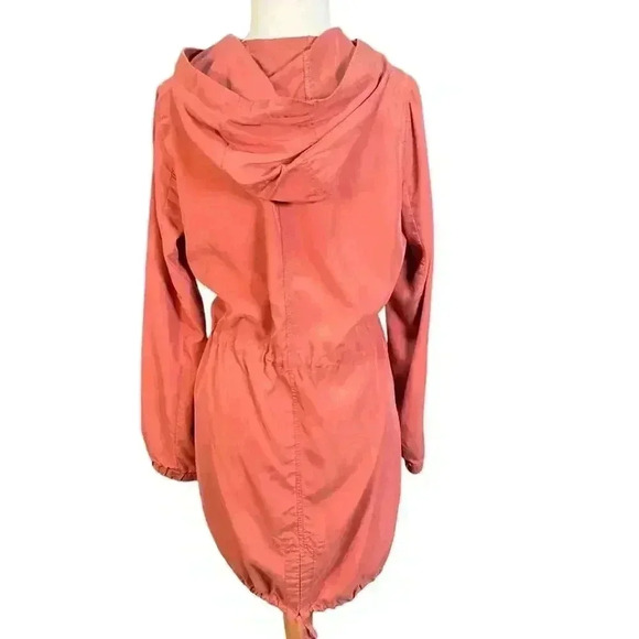 BKE Cinched Waist Tie Back Lightweight Jacket Color Rust Orange Size Small Used - Picture 2 of 13